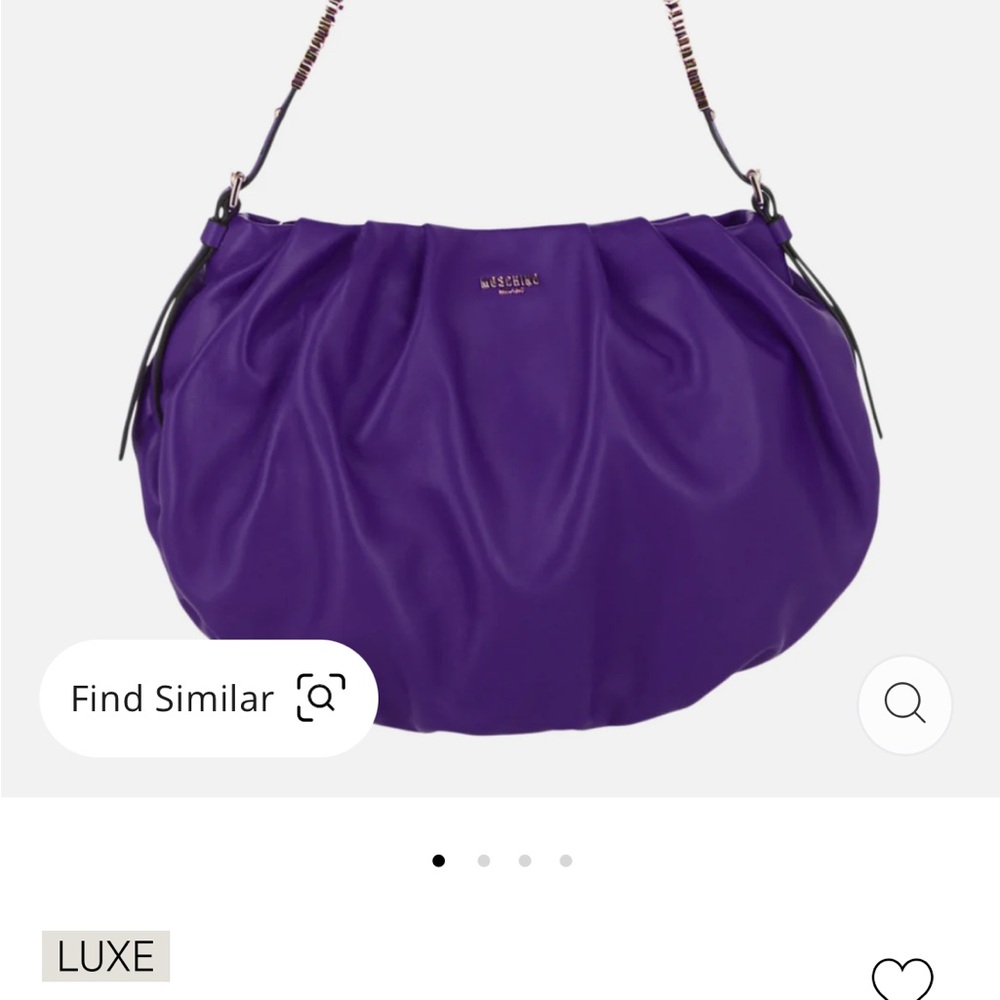 Vibrant Purple Gathered Shoulder Bag